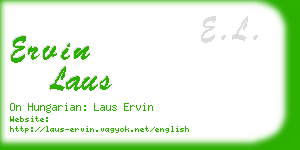 ervin laus business card